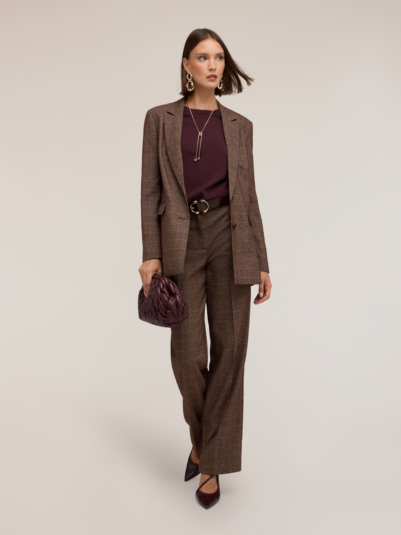 Yarn-dyed check blazer image number 2