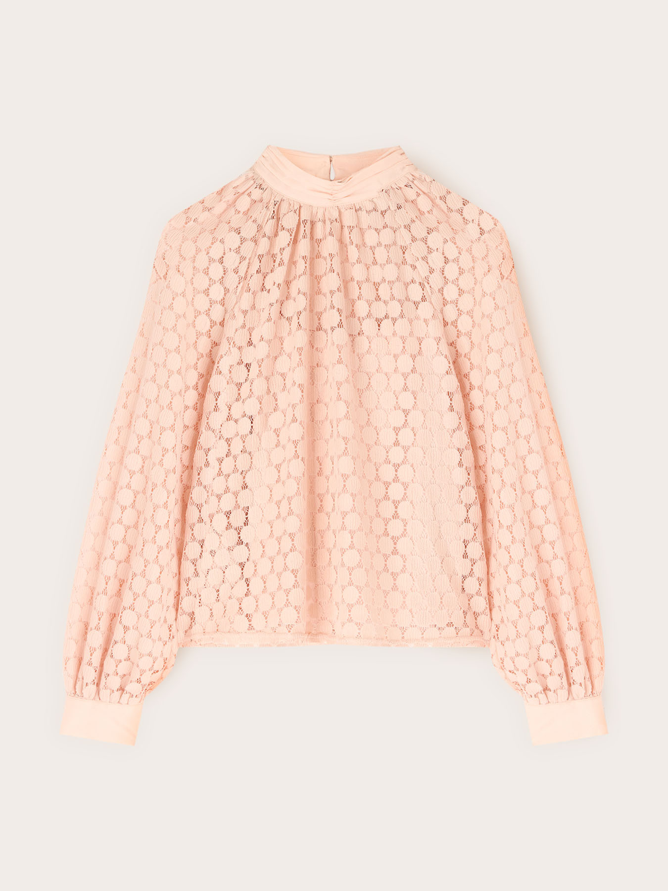 High-neck lace blouse image number 4