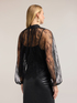 Blouse en dentelle avec col drap&eacute; image number 1