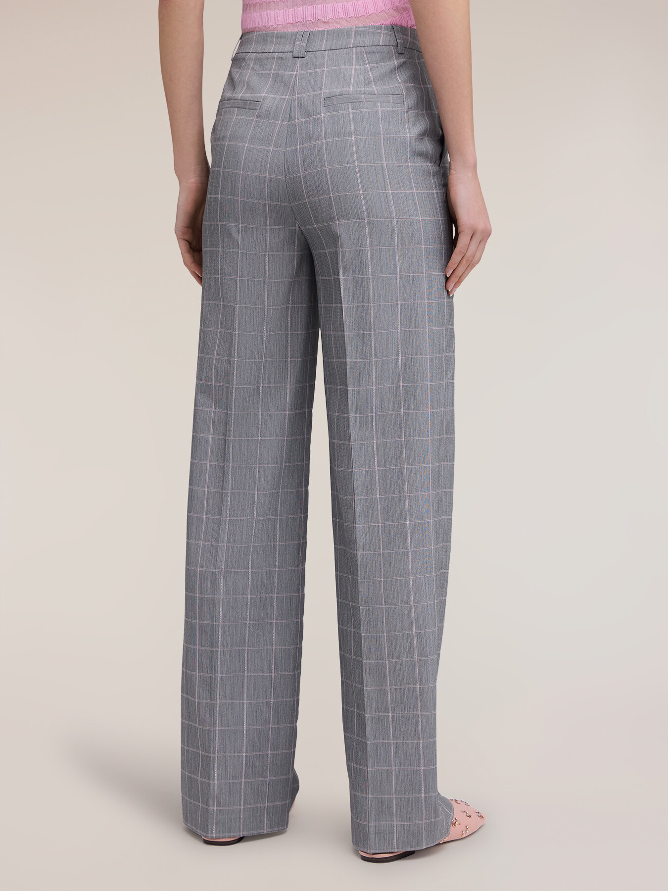 Palazzo-Hose mit Prince-of-Wales-Muster image number 1