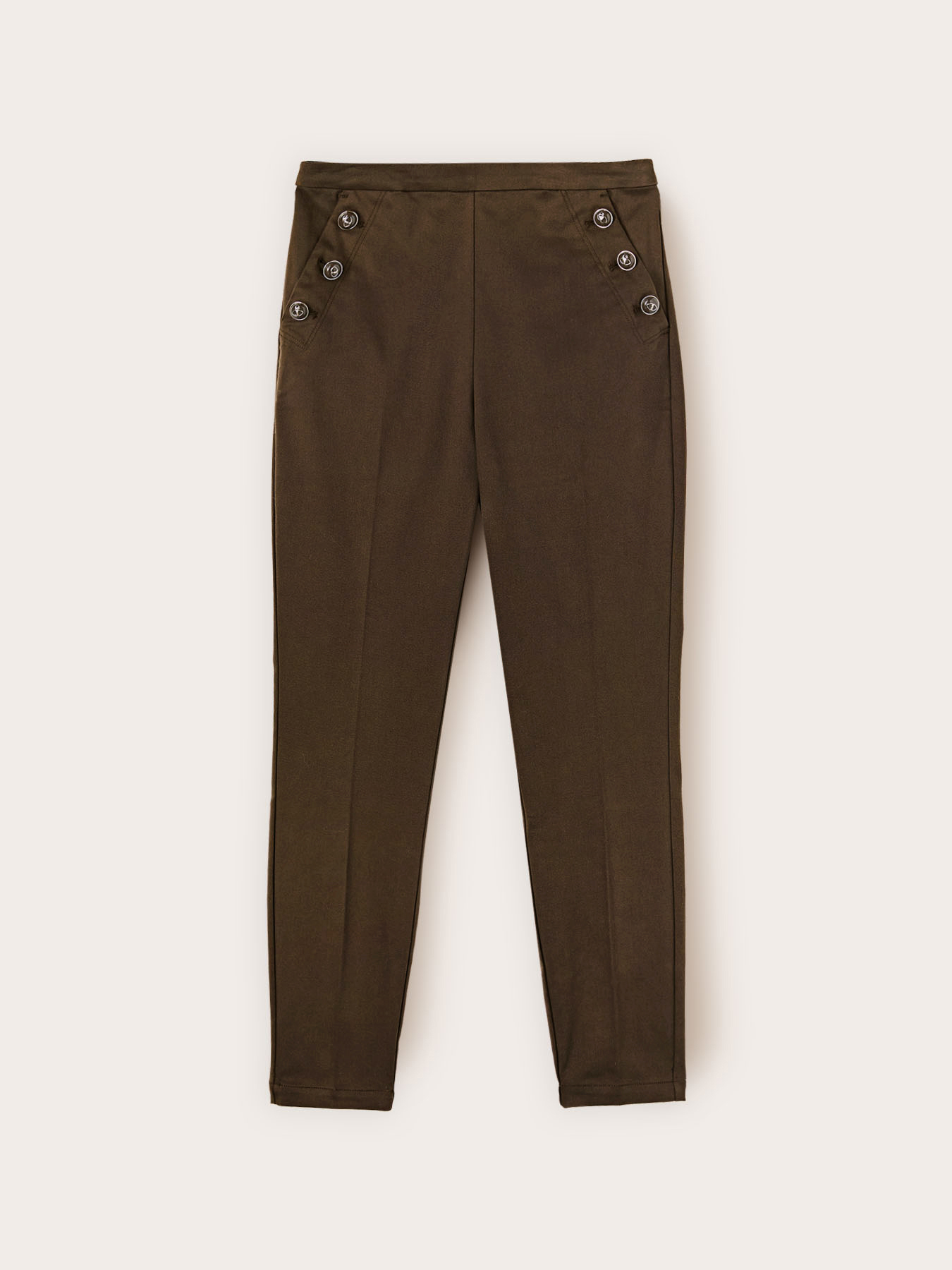 Pantalon skinny en coton technique image number 4