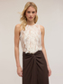 Top de encaje con rouches image number 2