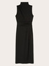 Long jersey dress with draping image number 4