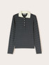 Striped polo shirt with jewel buttons image number 4