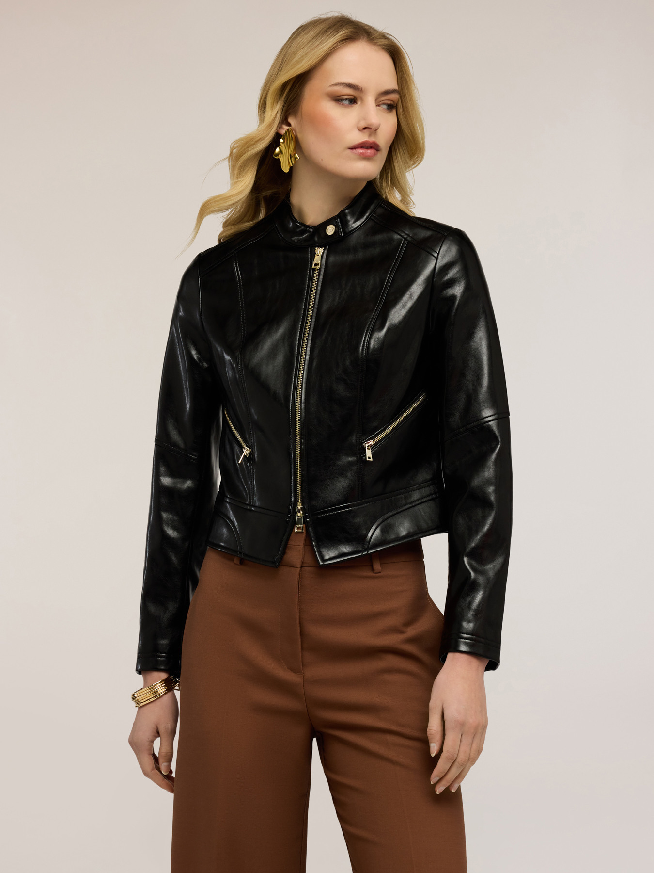 Jacke mit Rei&szlig;verschluss und Stehkragen image number 2