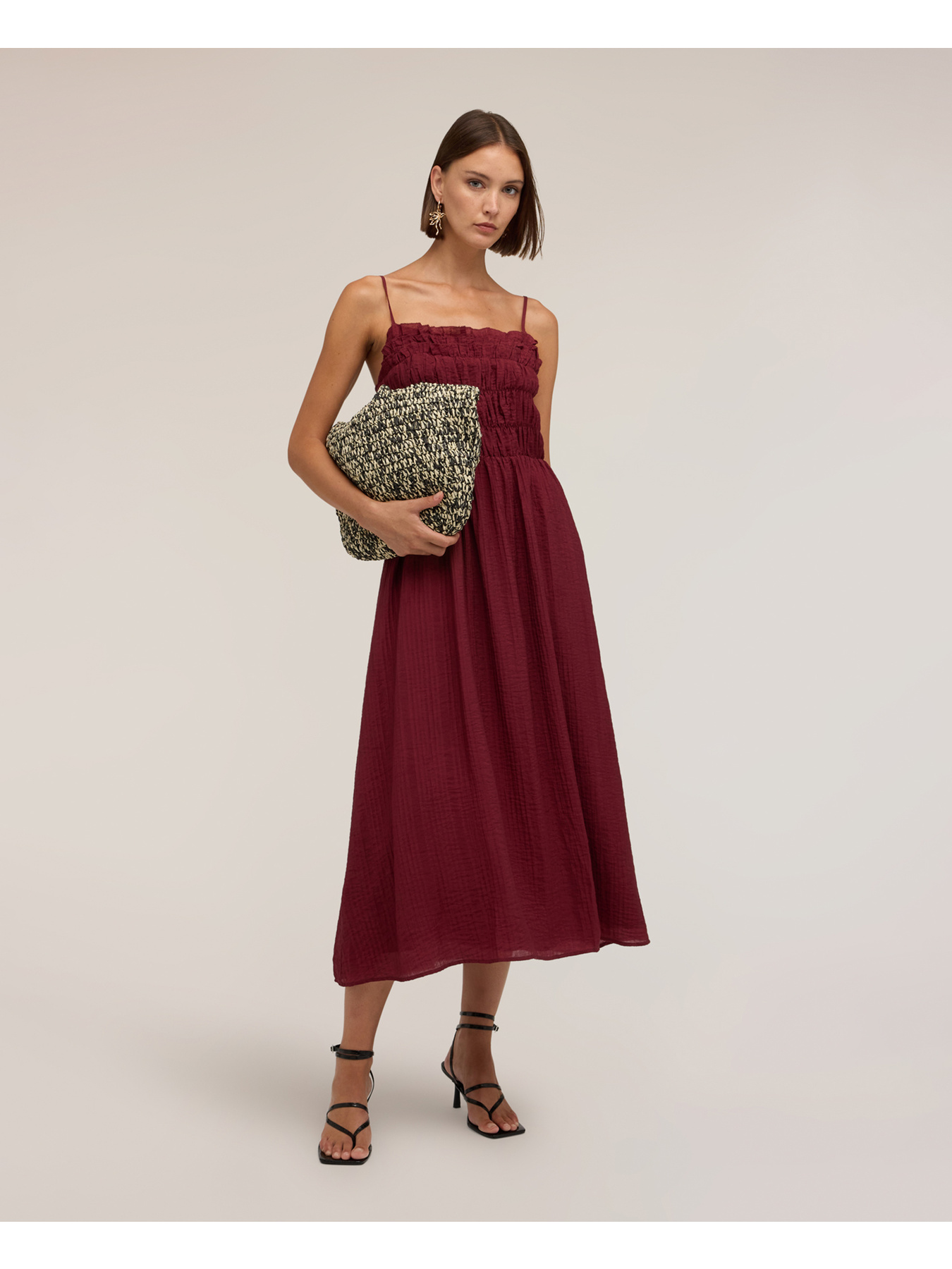 A-Linien-Kleid mit gerafftem Oberteil image number 0