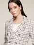 Chequered pattern tweed blazer image number 2