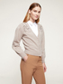 Cardigan misto angora con ricamo di pietre image number 0