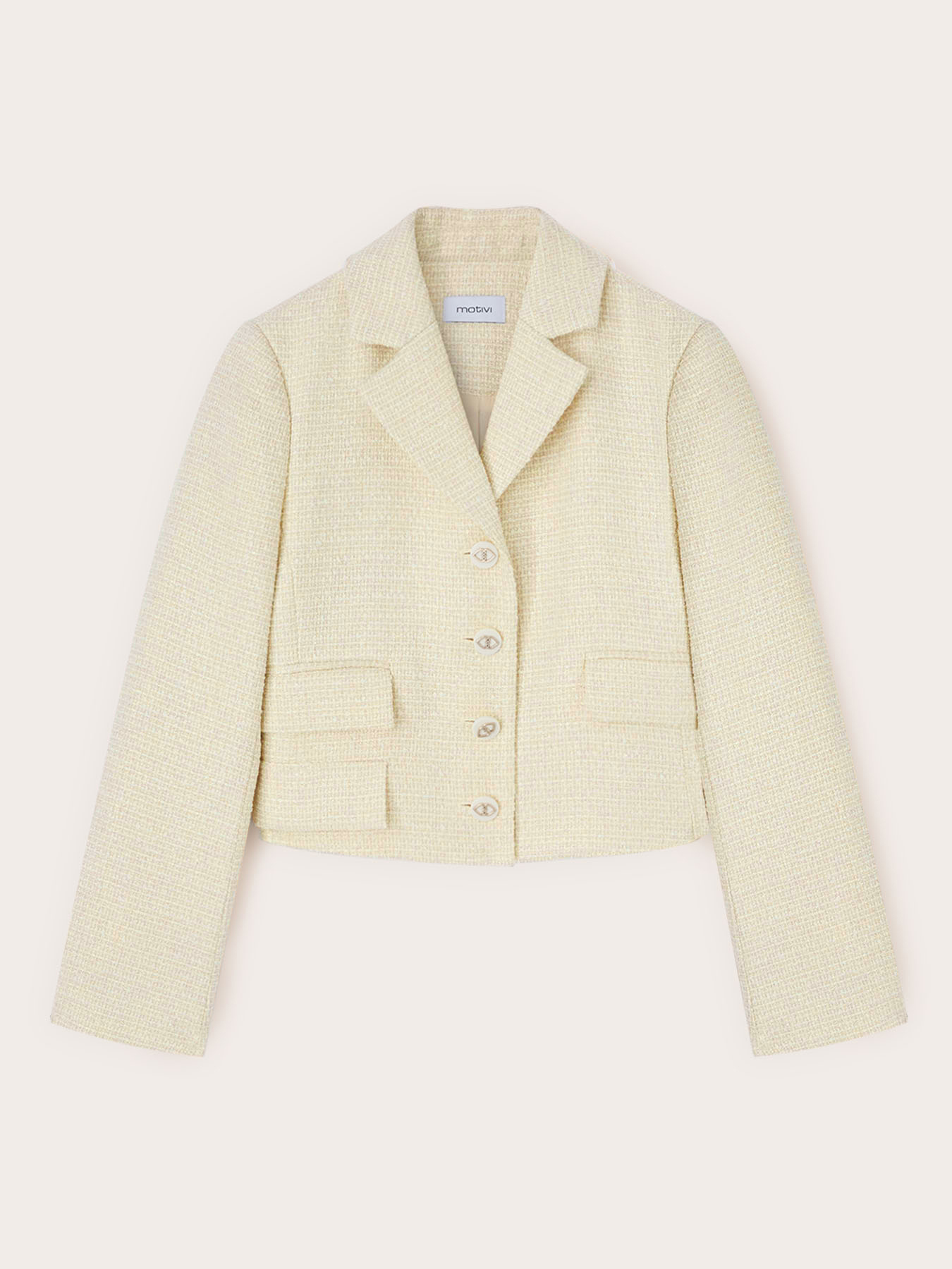 Short boucl&eacute; fabric jacket image number 4