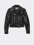 Faux leather jacket with oversized buckle image number 3