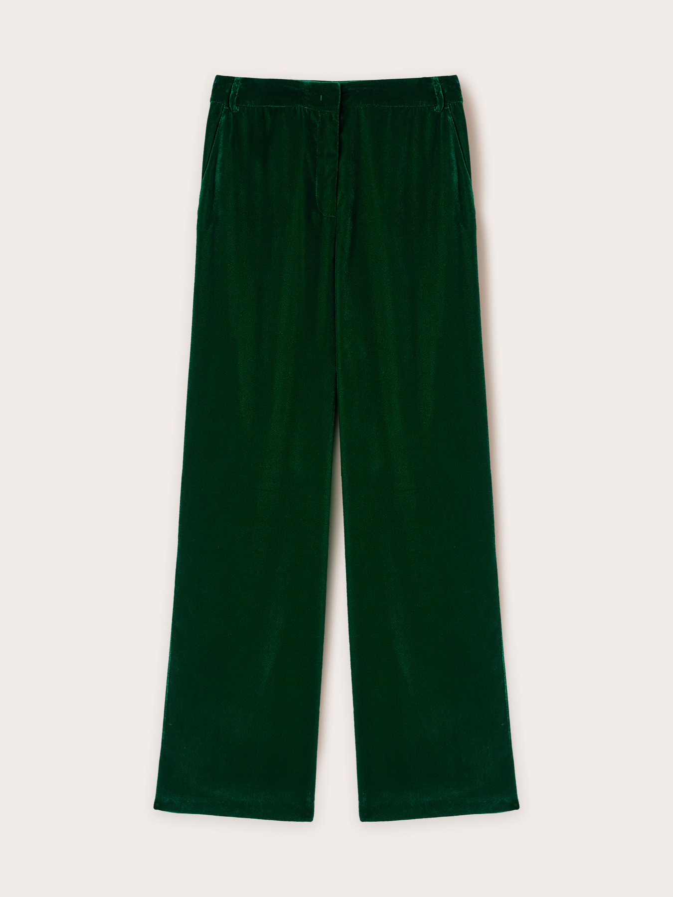 Smooth velvet palazzo trousers image number 4