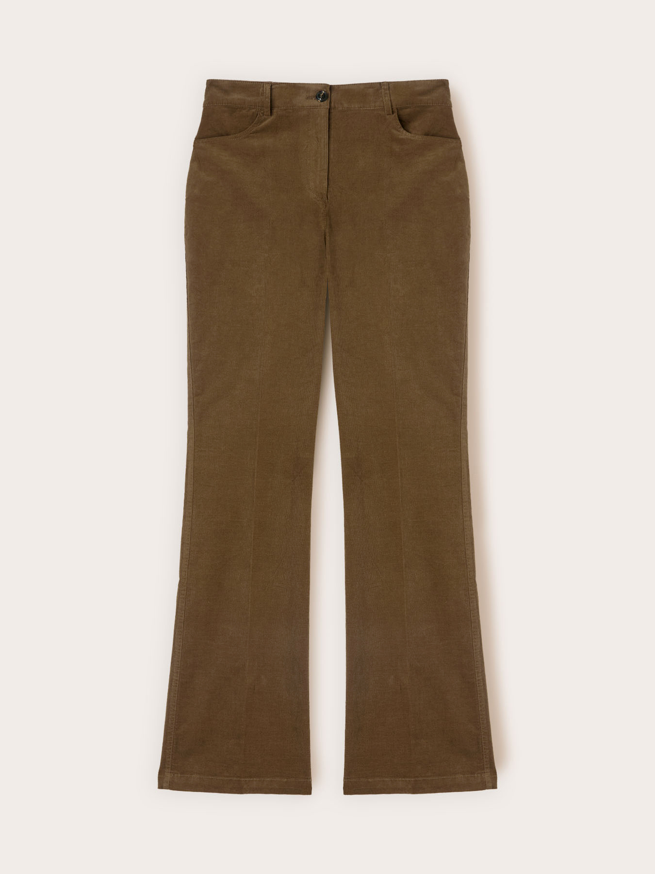 Pantalon &eacute;vas&eacute; en velours c&ocirc;tel&eacute; image number 3