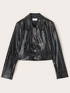 Short crocodile-effect jacket with buttons image number 4