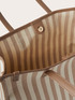Striped canvas tote bag image number 3