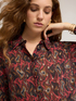 Fil coup&eacute; georgette shirt with print image number 3
