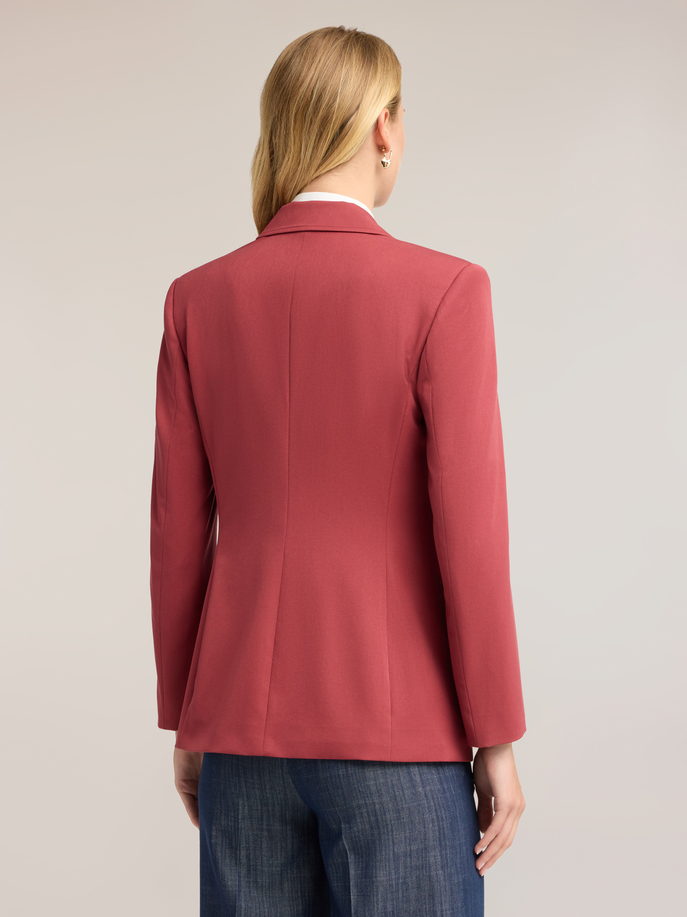 Double-breasted jacket with contrasting buttons image number 1