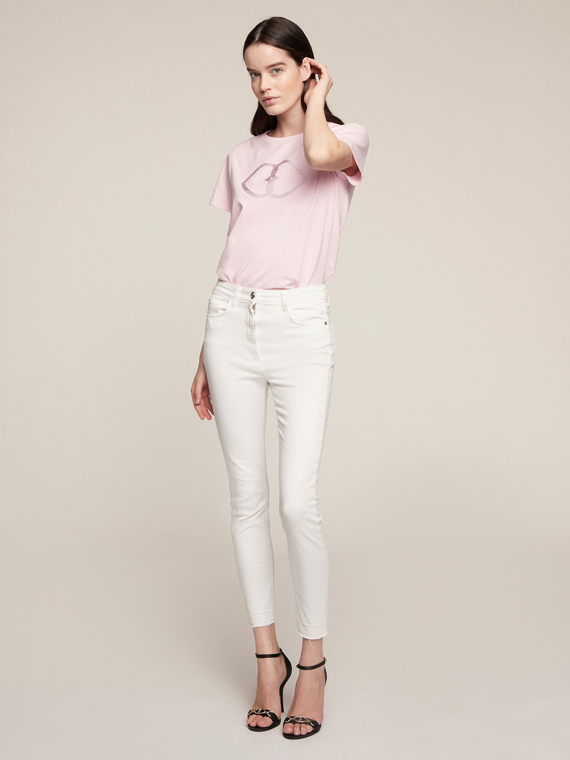 Skinny Gisele drill trousers - Motivi.com - PL