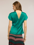 Blouse en satin &agrave; manches p&eacute;tales image number 2