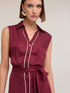 Belted twill shirtdress image number 3
