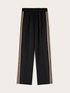 Palazzo pants with contrasting side bands image number 4