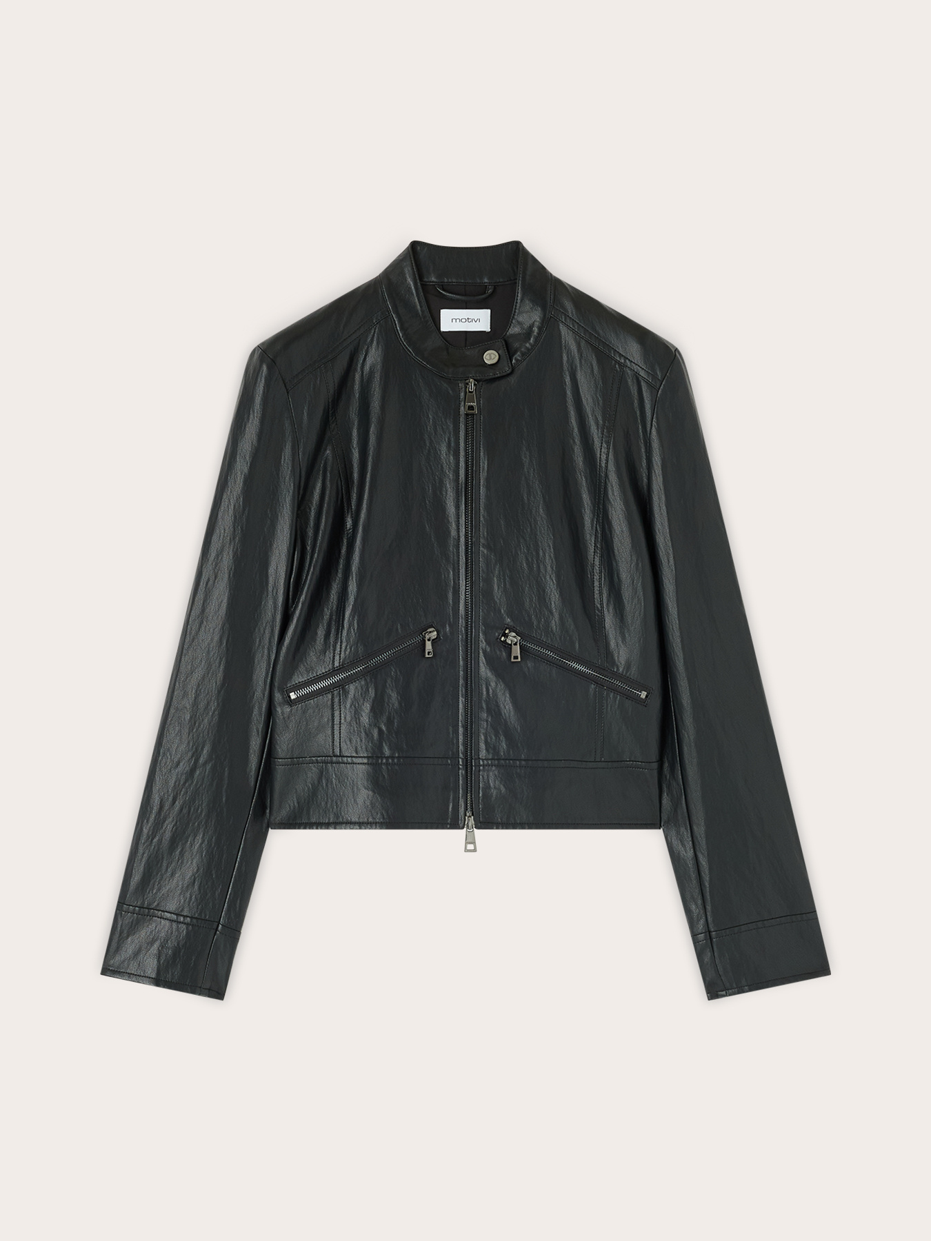 Bikerjacke mit Stehkragen image number 4