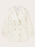 Short double-breasted trench coat image number 4