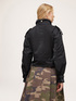 Short wind jacket with drawstring at the waist image number 1