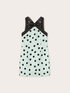 Polka dot patterned mini dress with bow image number 4
