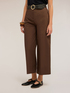 Pantaloni cropped in popeline image number 0