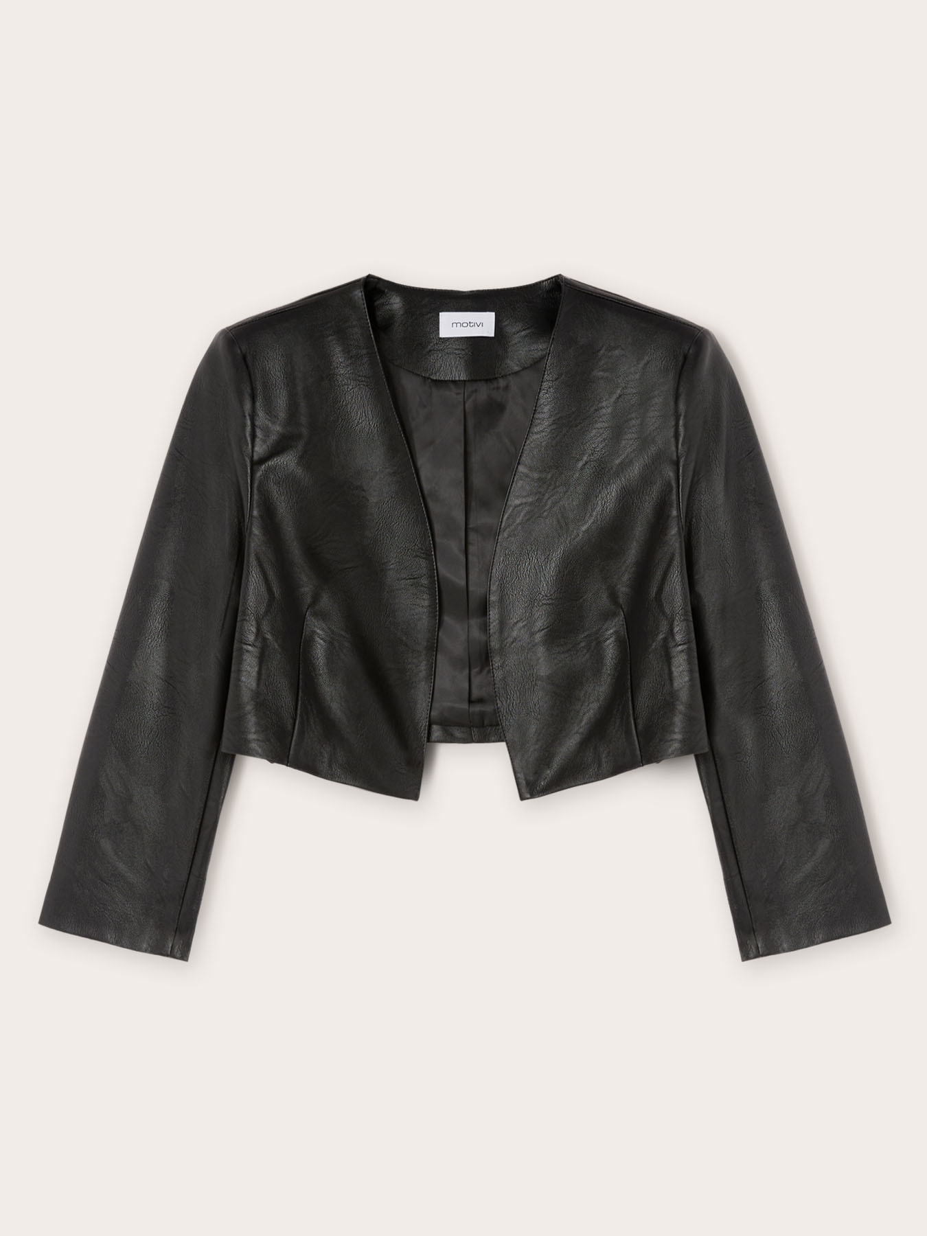 Bolero jacket in coated fabric image number 3