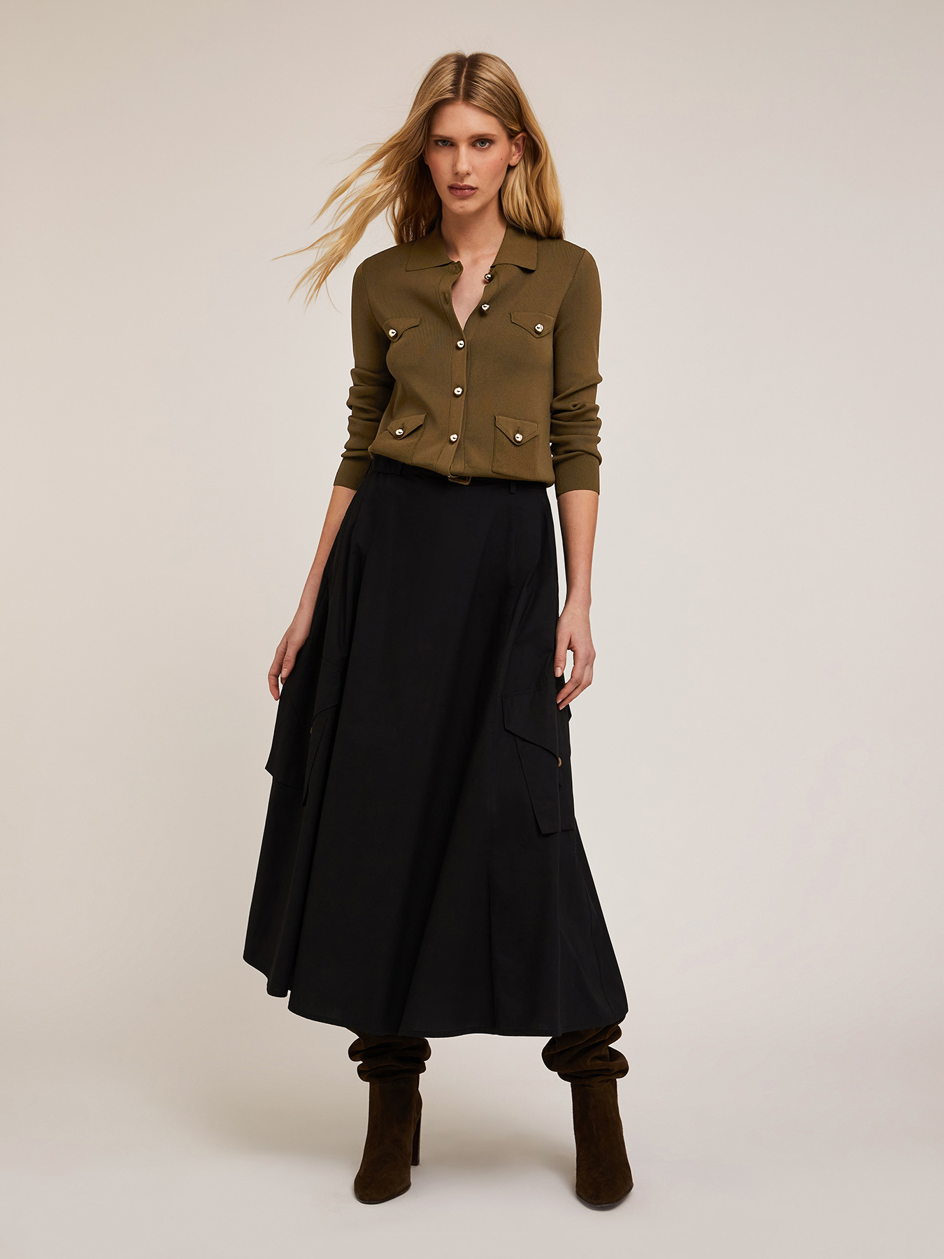 Knit cardigan with pockets image number 0