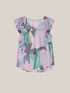 Floral pattern blouse with flounces image number 3