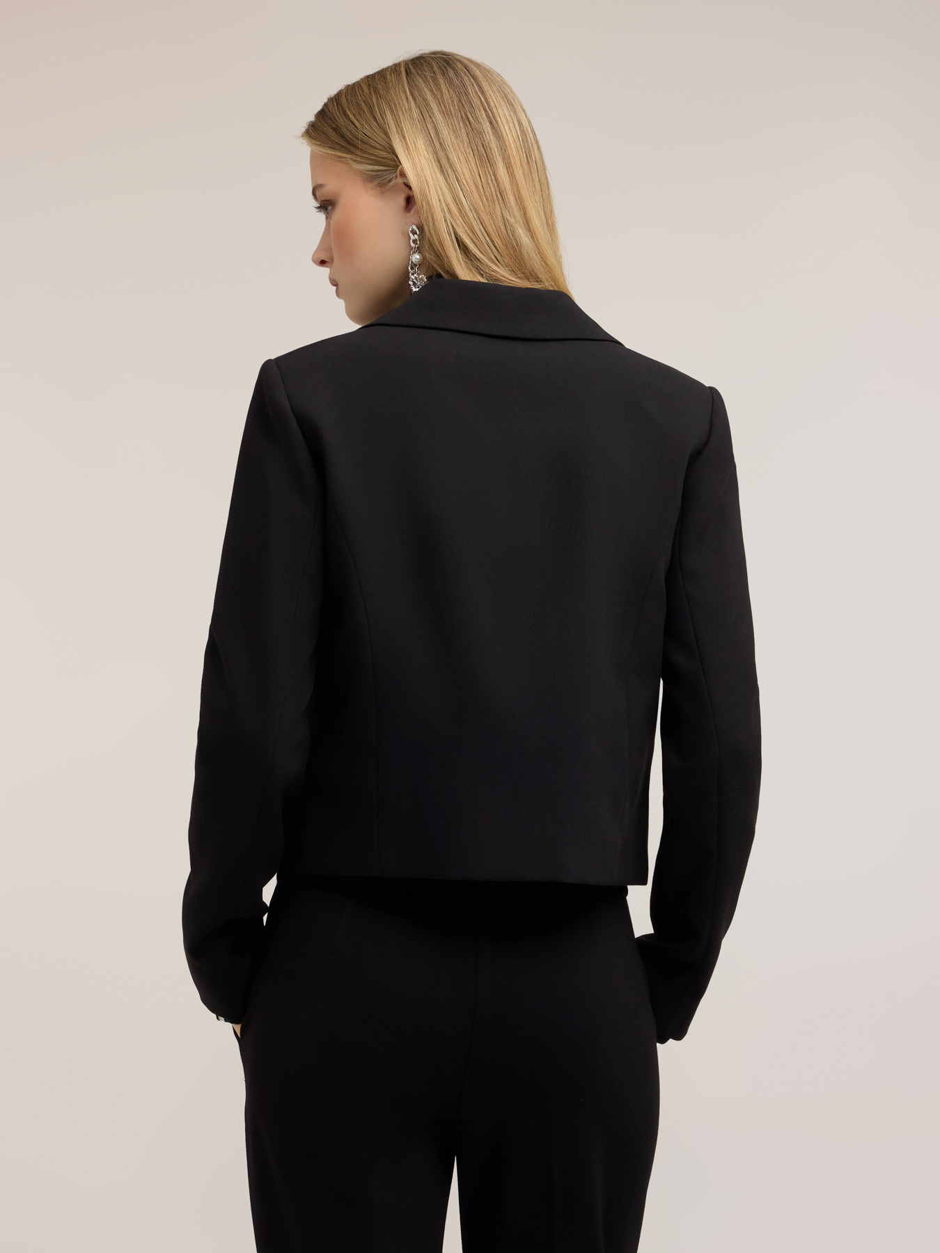 Blazer court avec revers image number 1