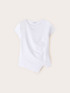 T-shirt with asymmetric side draping image number 4