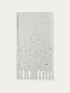 Lurex knit scarf with set stone embroidery image number 0