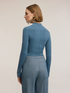 Ribbed turtleneck sweater with jewel buttons image number 1