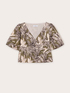Top peplo maniche corte fantasia jungle image number 4