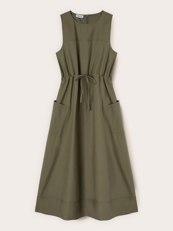 Vestito con coulisse in popeline