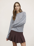 Sweater with oversize cable sleeves image number 0