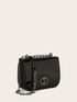 Mittelgro&szlig;e Tasche aus beschichtetem Stoff und Lack image number 3