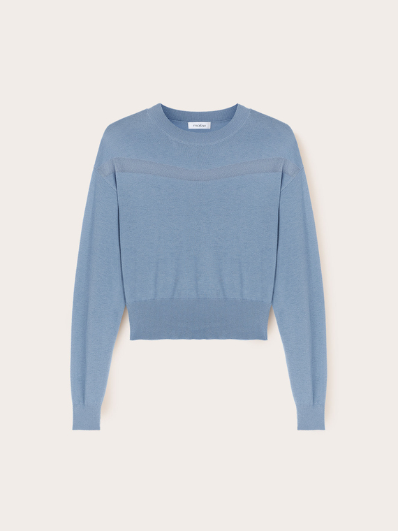 Maglia con inserto trasparente