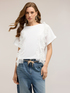 T-shirt with lace inserts image number 0