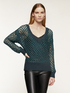 Openwork sweater with v-neck image number 0