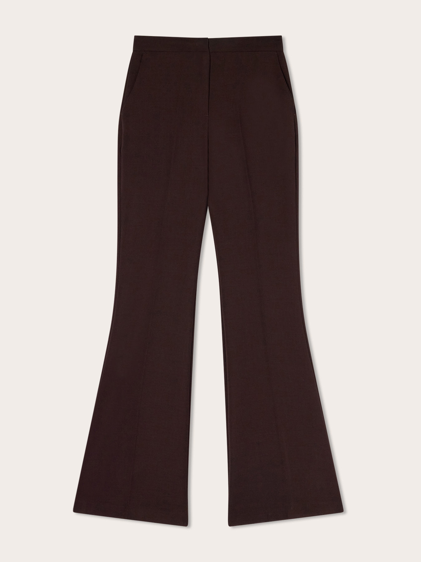 Flare pants with pressed crease image number 4