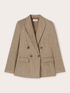 Blazer doppiopetto gessata in lino image number 4