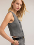 Single-breasted pinstripe vest image number 3
