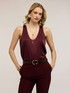 Wide shoulder satin top image number 0