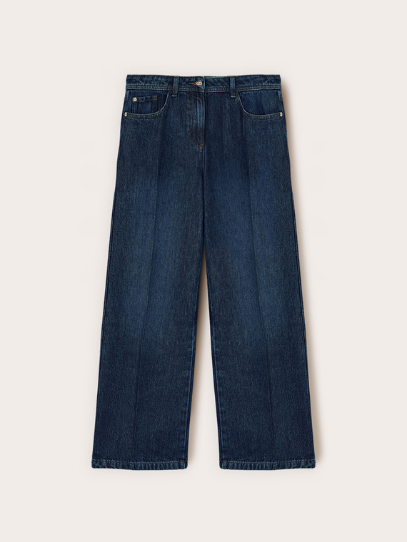 Jean palazzo coupe large m&eacute;lange lyocell