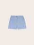 Linen blend shorts with turn-up image number 4