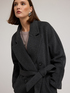 Double-breasted coat in wool blend drap image number 3